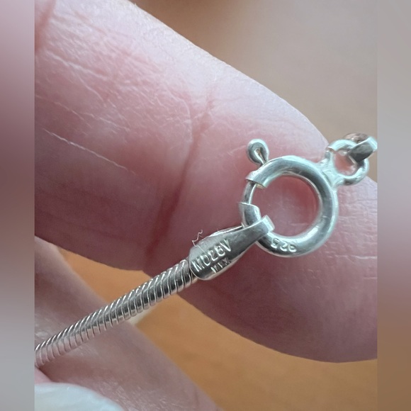 MO28V Mex Men’s Sterling Silver Bar CZ Rope Chain Necklace - Picture 7 of 7